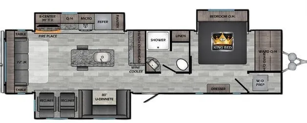 CrossRoads Zinger 340RE floor plan
