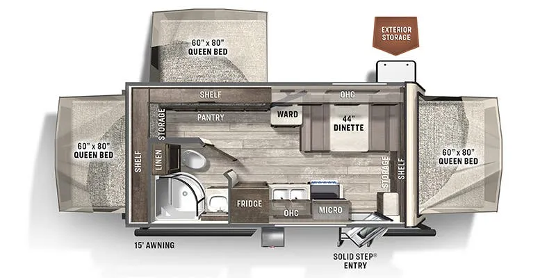 Forest River Flagstaff Shamrock 183 floor plan