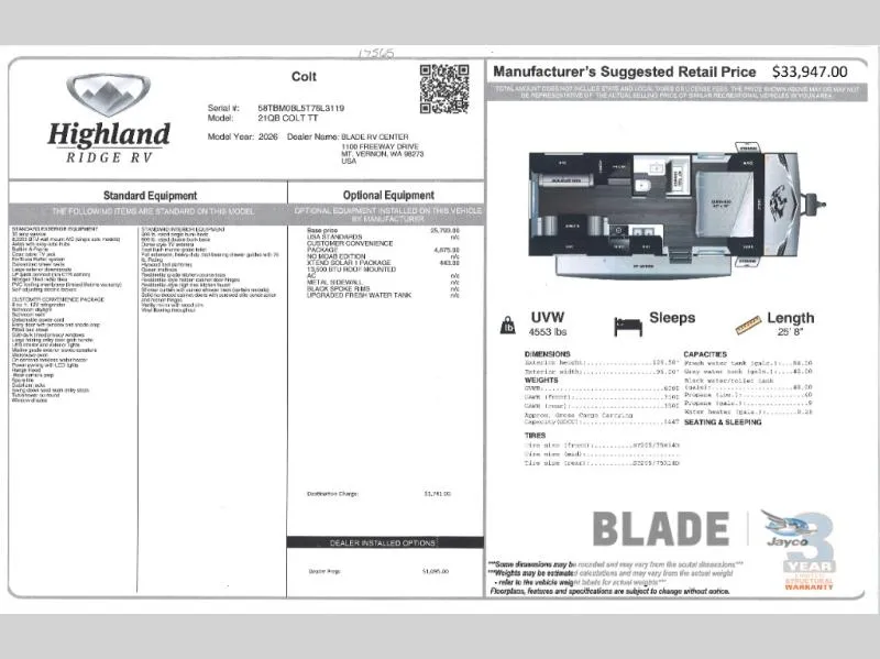 2026 Open Range RV Open Range Colt 21QB - Photo 3