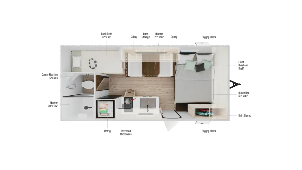 2027 Winnebago Access 16BH floor plan