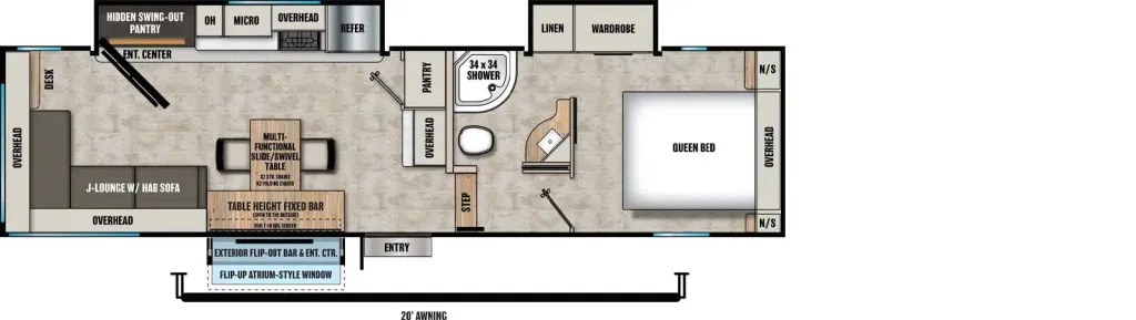 2026 Coachmen Chaparral Lite 27BAR floor plan