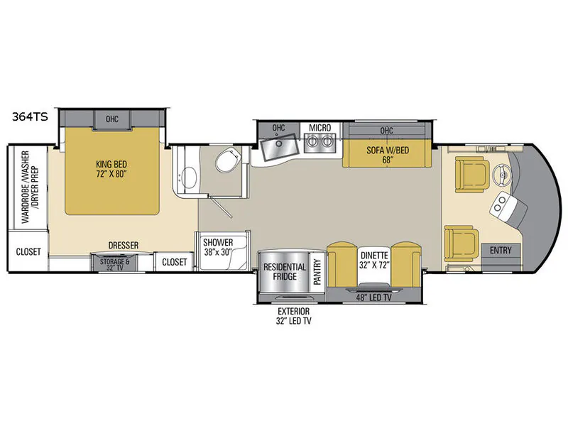 2017 Coachmen Sportscoach SRS 364TS — Floor plan