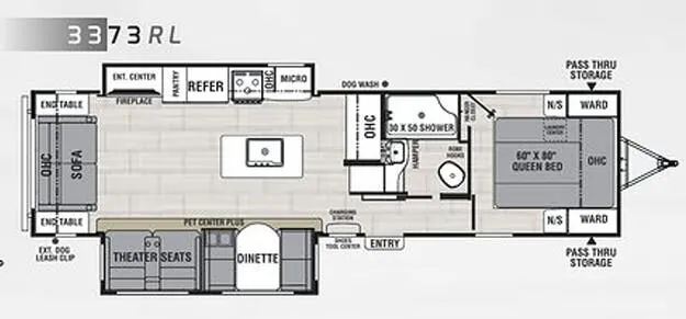 Coachmen Spirit 3373RL floor plan