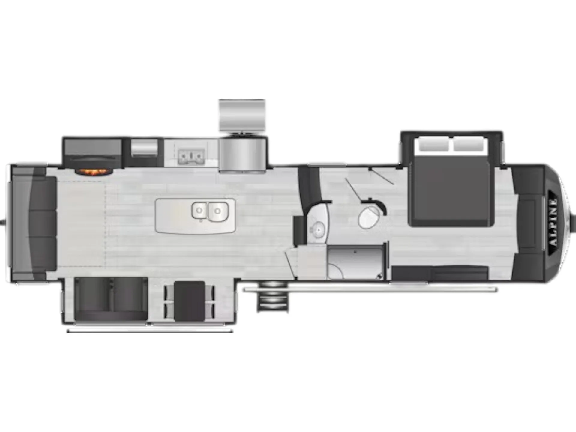 Keystone Alpine 3650RL floor plan