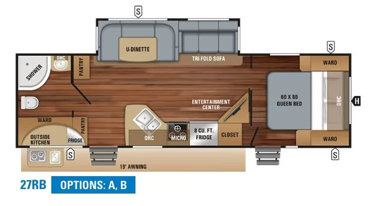 Jayco White Hawk 27RB floor plan