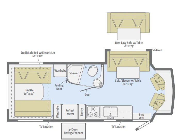 Winnebago Aspect 27D floor plan