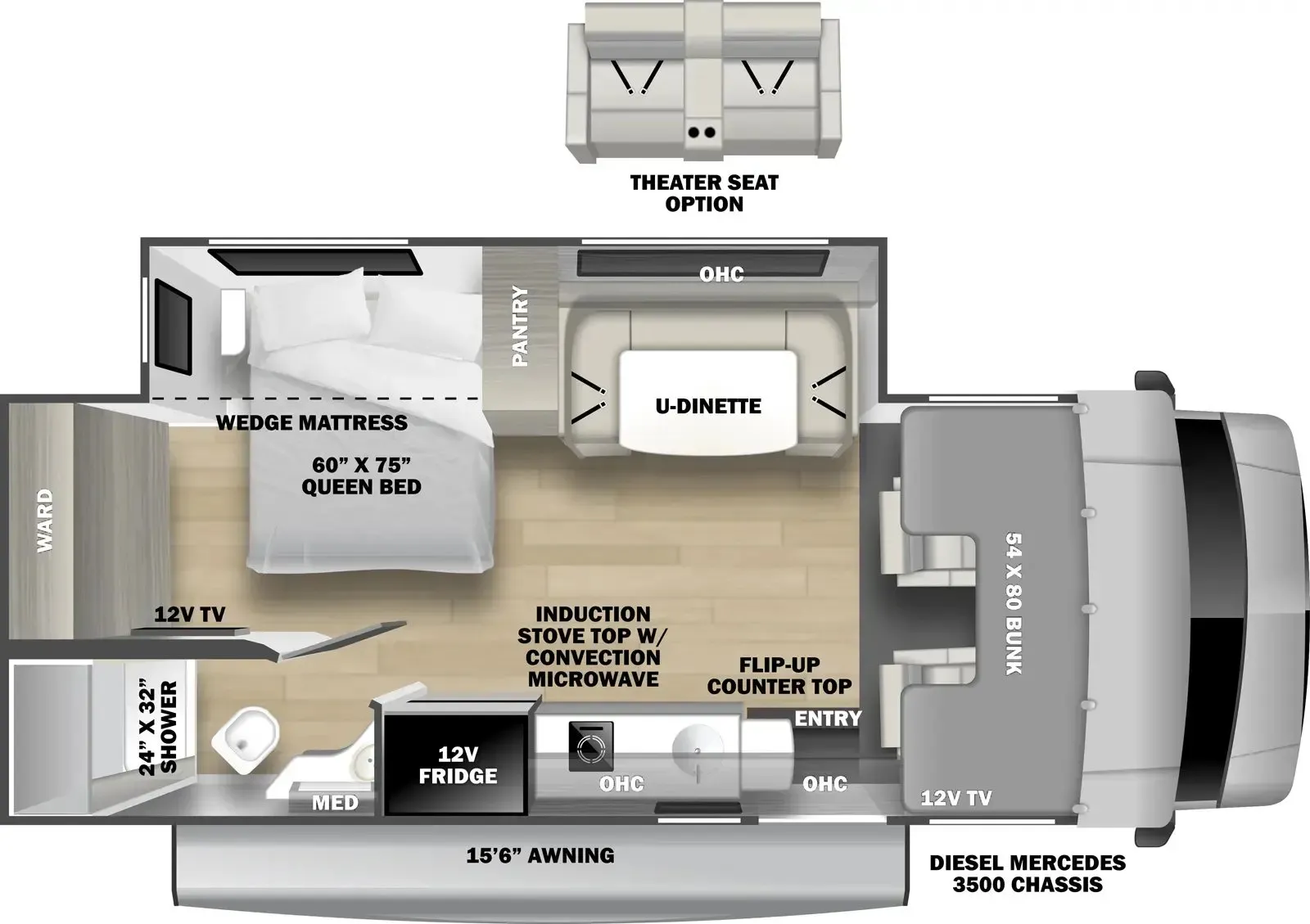 Forest River Solera 24SRCD floor plan