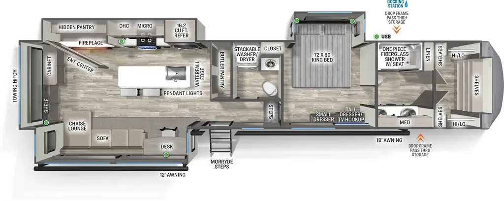 2025 Forest River Sierra 3900HBLR floor plan
