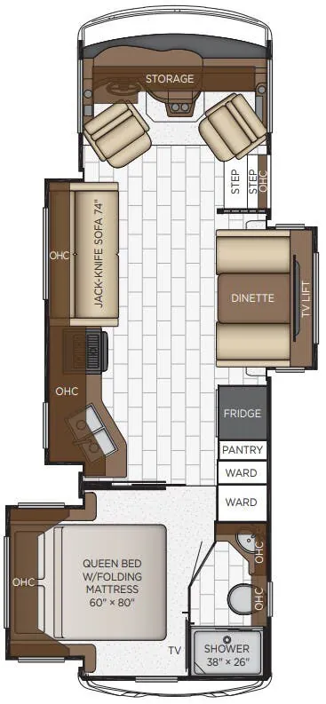 2020 Newmar Bay Star Sport 2905 floor plan