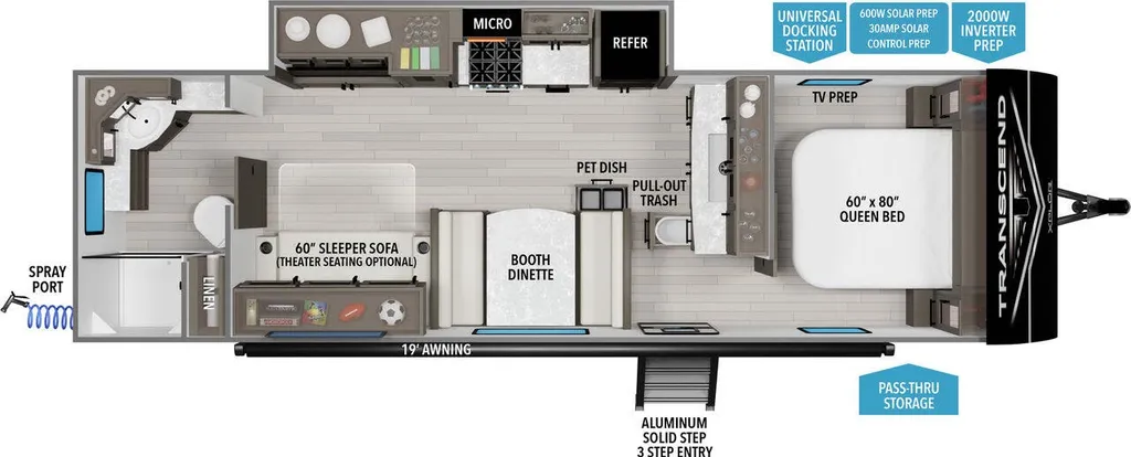 2026 Grand Design Transcend Xplor 26RBX floor plan
