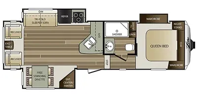 2018 Keystone Cougar HT FW 28SGS - Floor plan