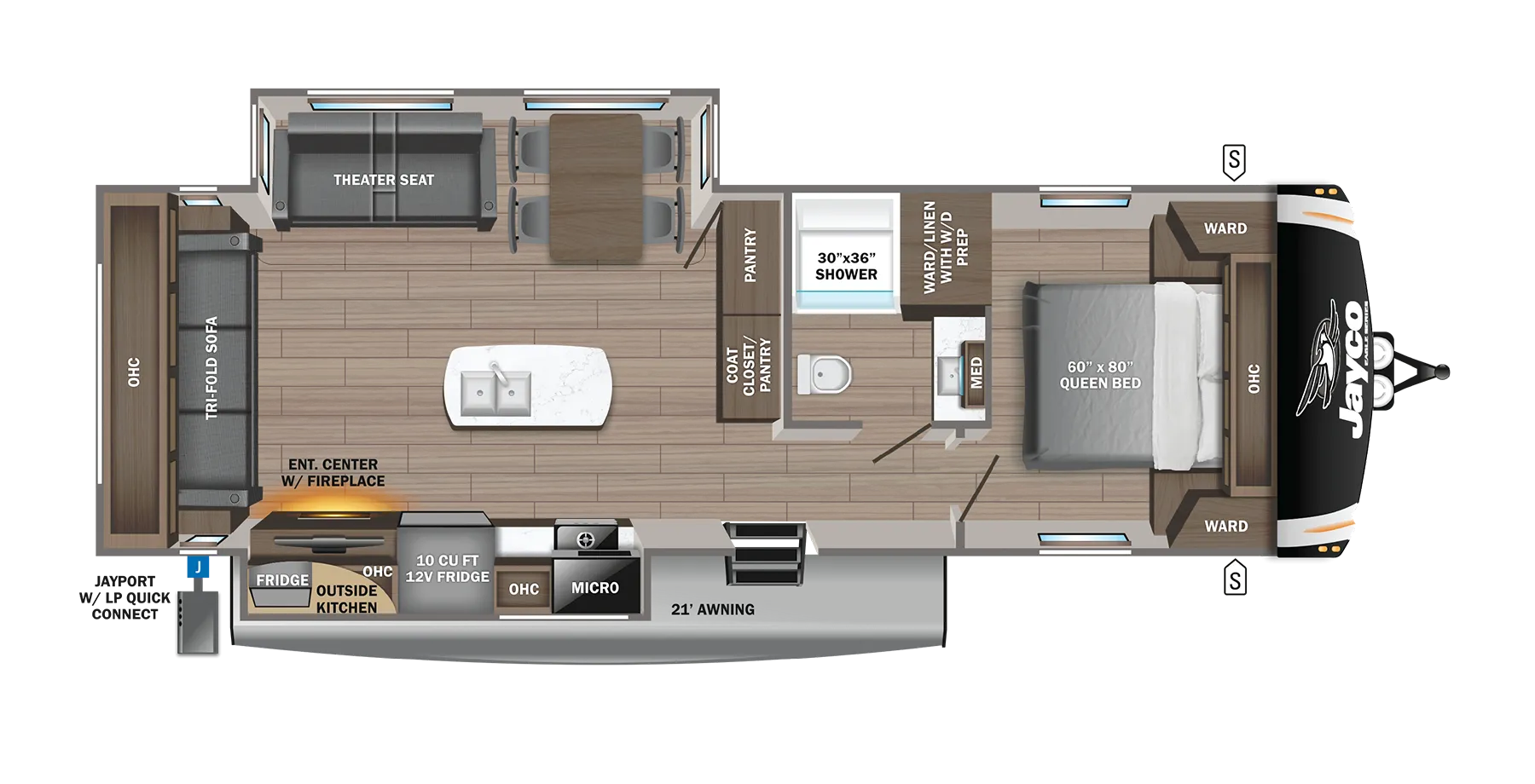 2023 Jayco Eagle 280RSOK - Floor plan