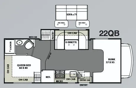 Coachmen Freelander 22QB floor plan