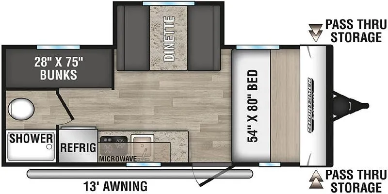 K-Z Sportsmen Classic 181BH floor plan