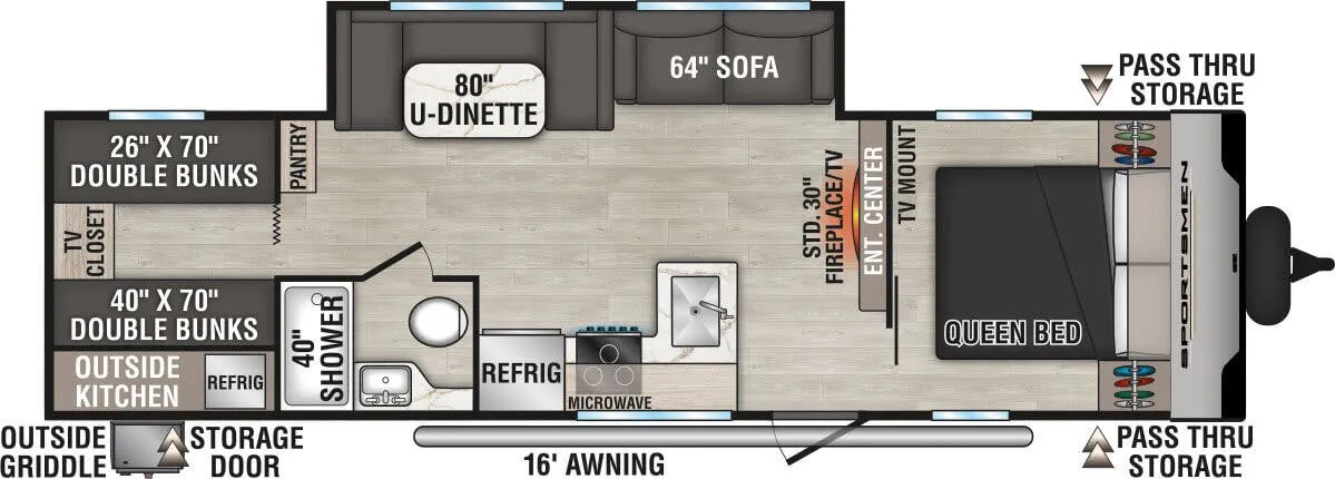 K-Z Sportsmen SE 301BHKSE floor plan