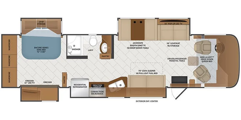 Fleetwood Pace Arrow 35QS floor plan