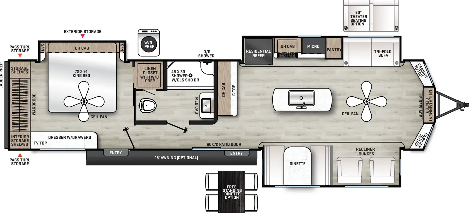 Coachmen Catalina Destination 39MKTS floor plan