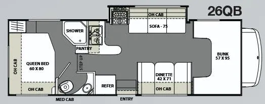 Coachmen Freelander 26QB floor plan