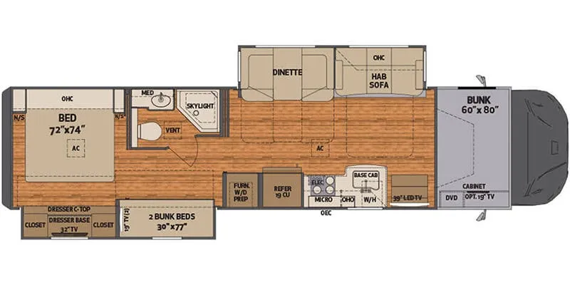 2022 Renegade RV Valencia 38BB - Floor plan