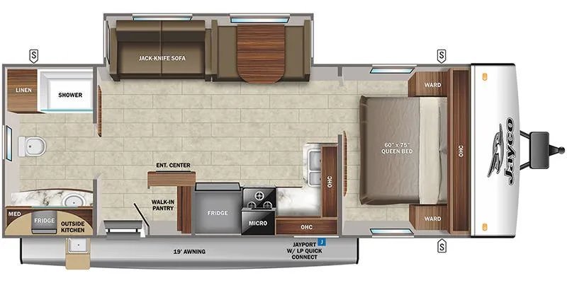 2022 Jayco Jay Feather 25RB floor plan