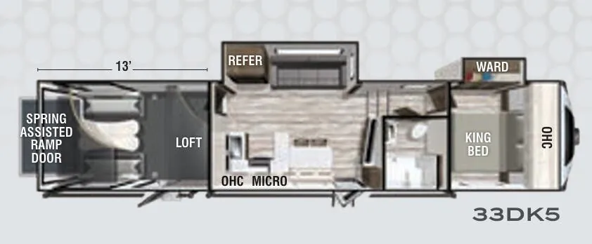 Forest River XLR Nitro 33DK5 floor plan