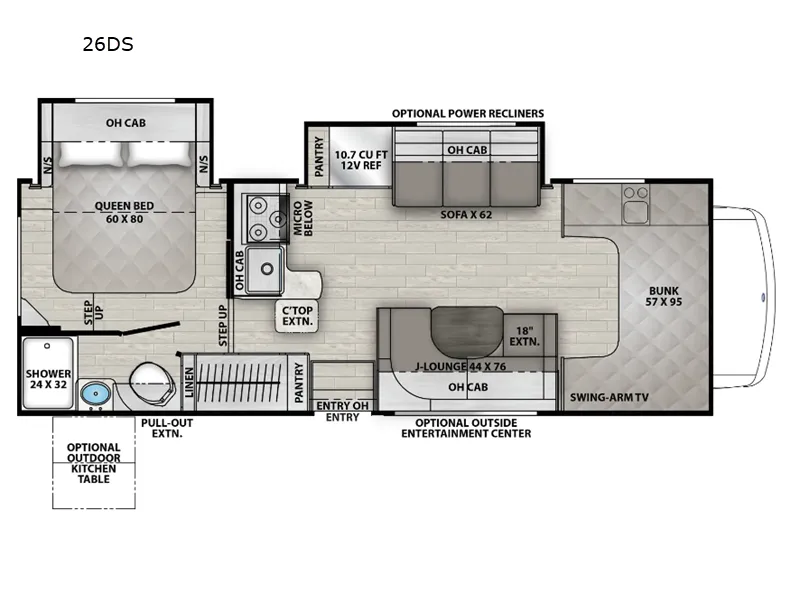 2026 Coachmen Freelander 26DS floor plan