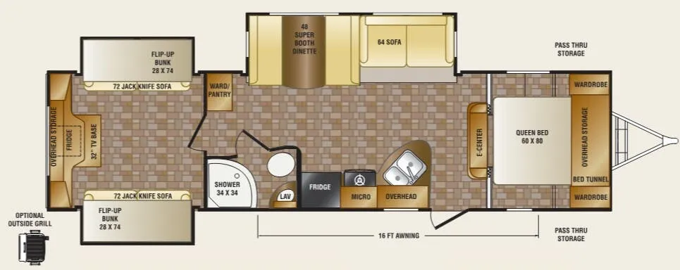 CrossRoads Sunset Trail Reserve ST32FR floor plan