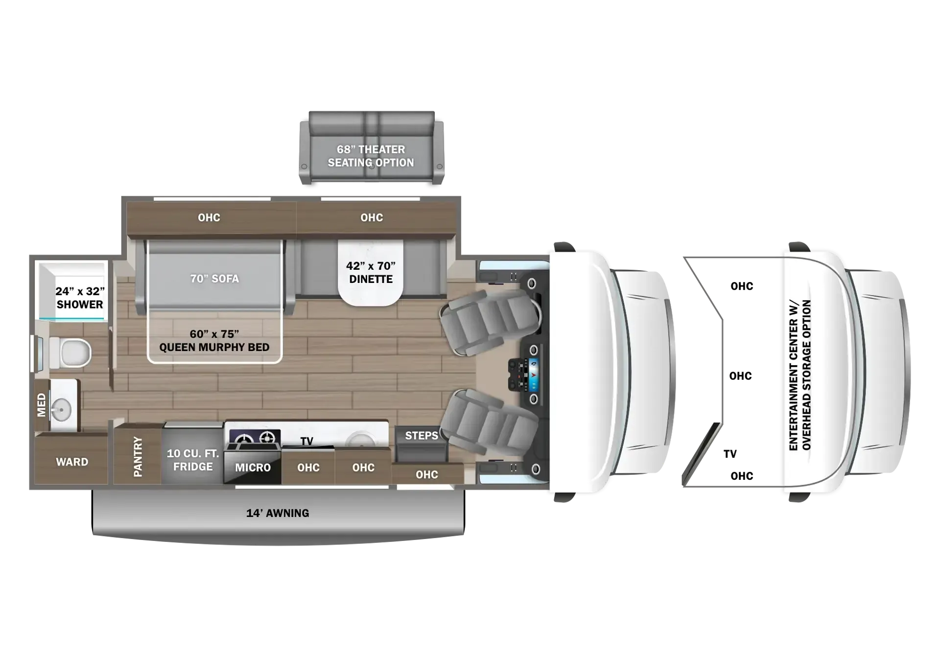 Entegra Coach Qwest SE 24R USA floor plan