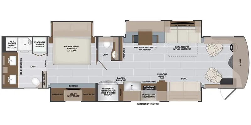 Holiday Rambler Armada 40M floor plan