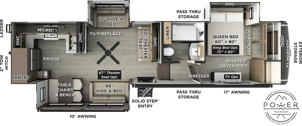 2026 Forest River Flagstaff Classic 371RK floor plan