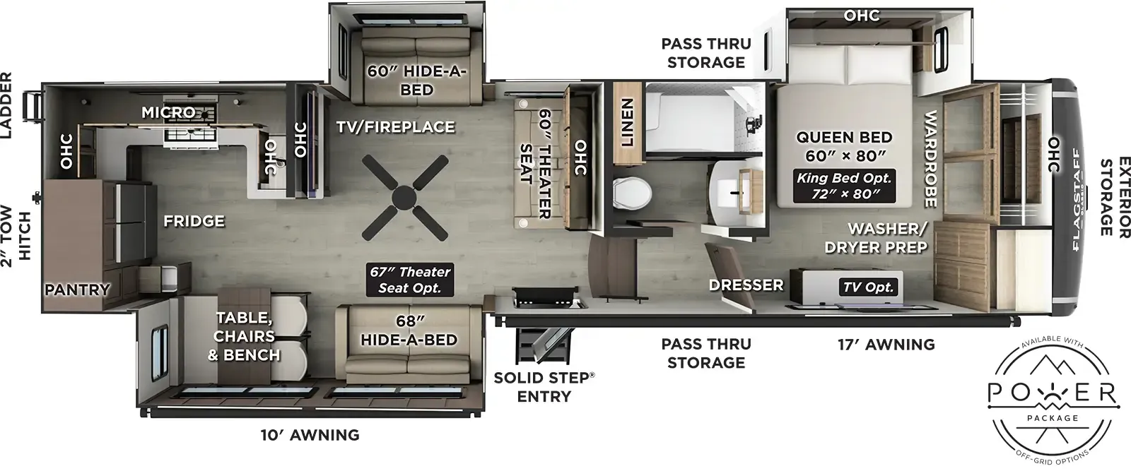 2026 Forest River Flagstaff Classic 371RK - Floor plan