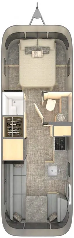 Airstream Flying Cloud 27FB floor plan
