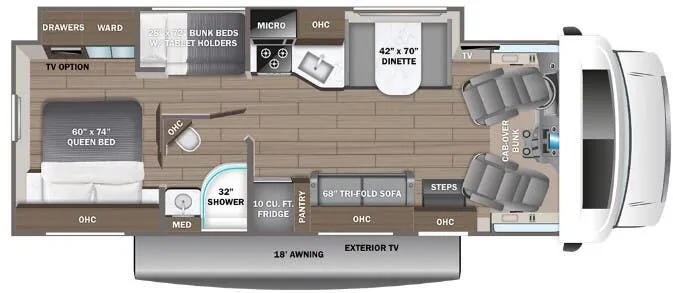 Entegra Coach Odyssey 31F floor plan