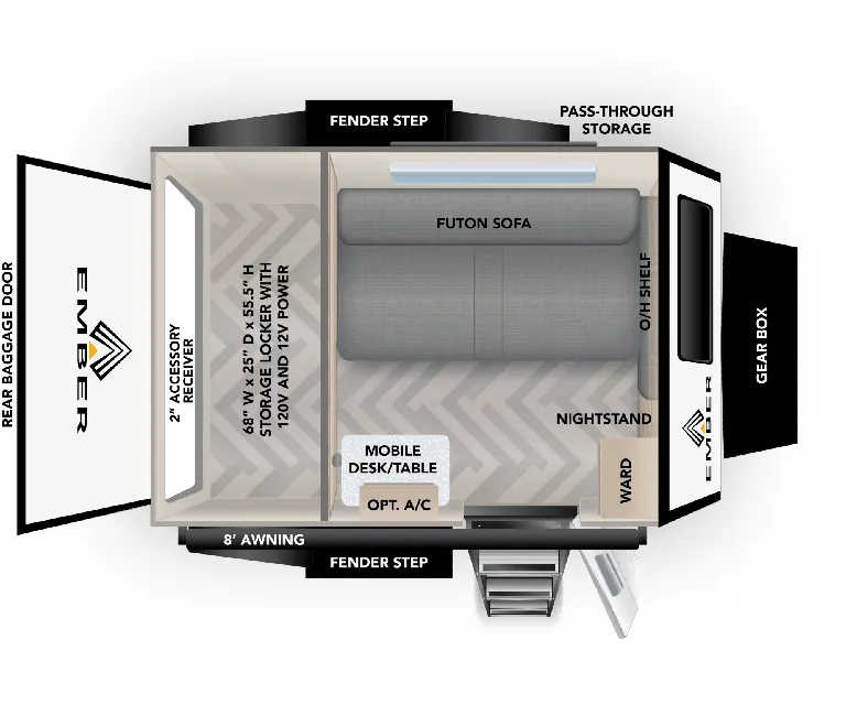 Ember RV Overland ROL floor plan