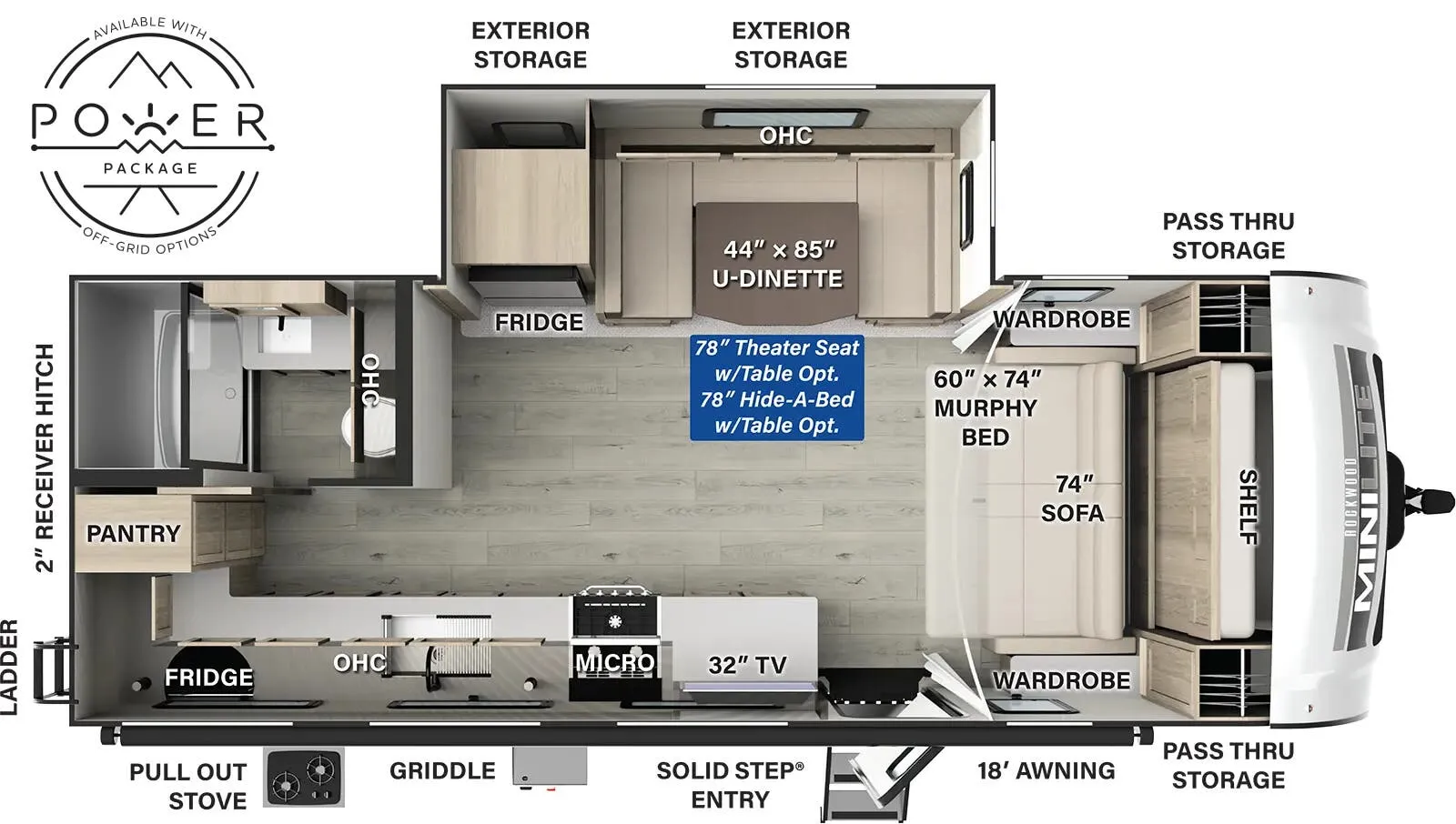 Forest River Rockwood Mini Lite 2517S floor plan