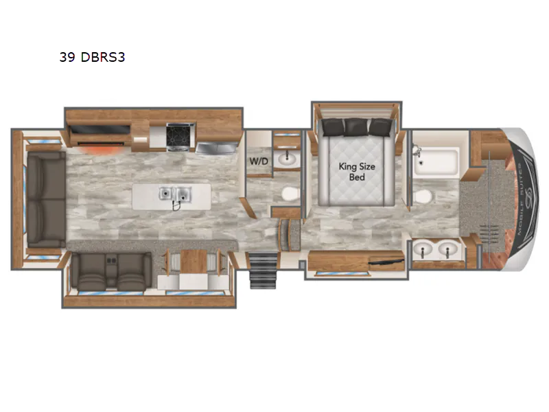 2021 DRV Mobile Suites 39DBRS3 - Floor plan