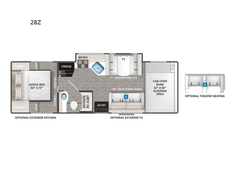 2026 Thor Motor Coach Four Winds 28Z - Floor plan