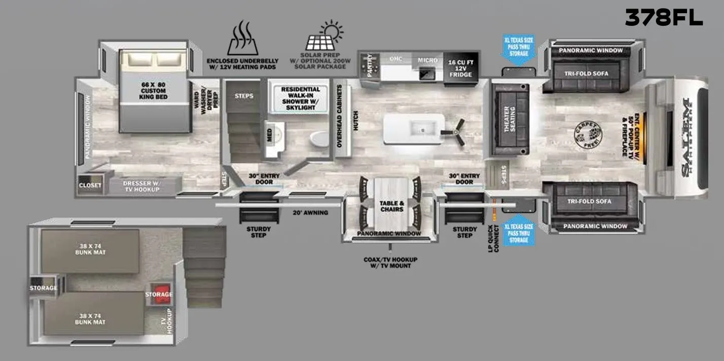 Forest River Salem Hemisphere 378FL floor plan