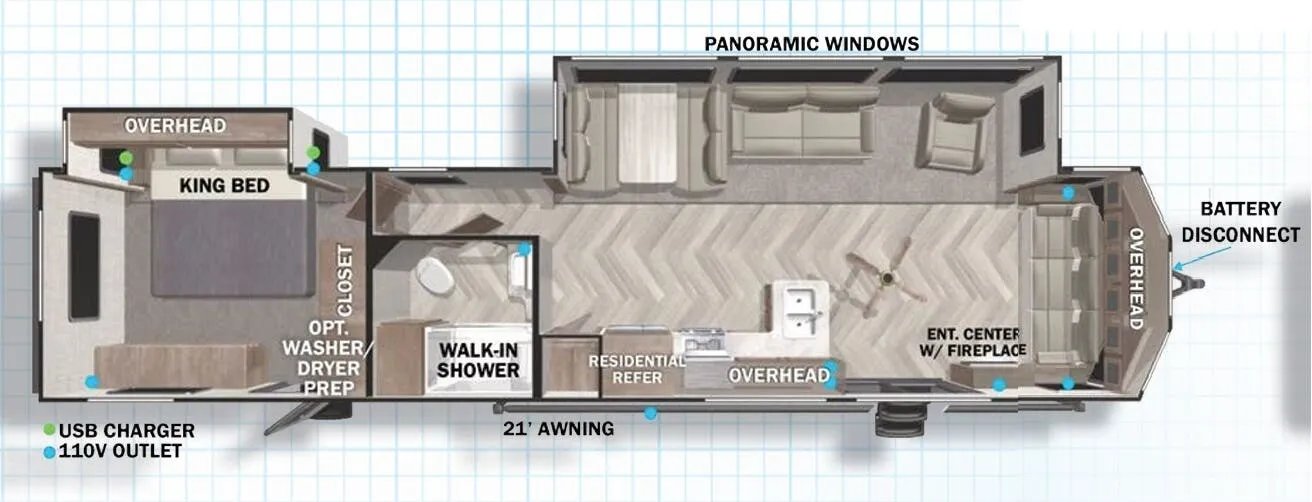Forest River Salem Villa 40FDEN floor plan