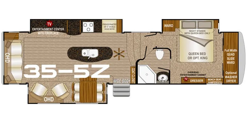 2020 Northwood Arctic Fox Grande Ronde 35-5Z - Floor plan