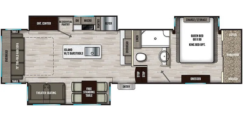 Shasta Phoenix 336RL floor plan