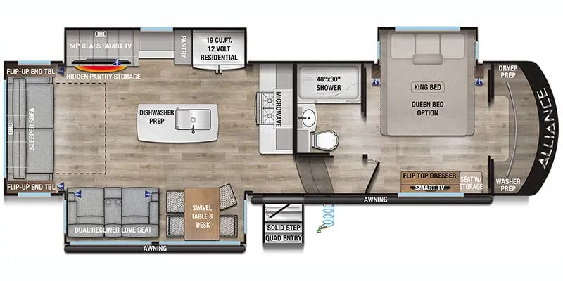 2025 Alliance RV Paradigm 295MK - Floor plan