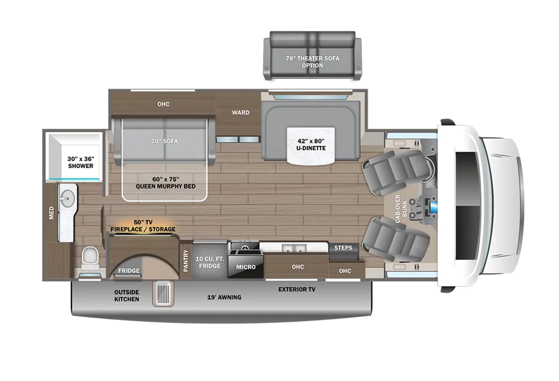 2026 Entegra Coach Odyssey 26M - Floor plan