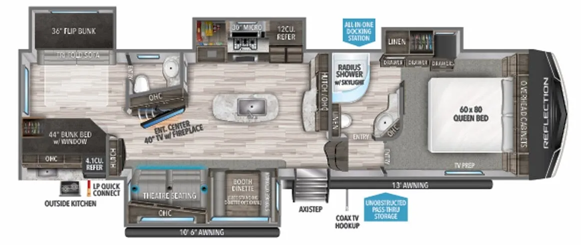 Grand Design Reflection 311BHS floor plan