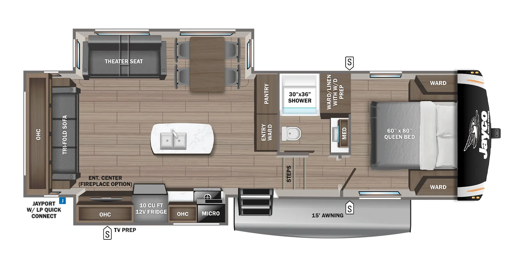 Jayco Eagle HT 27RS floor plan