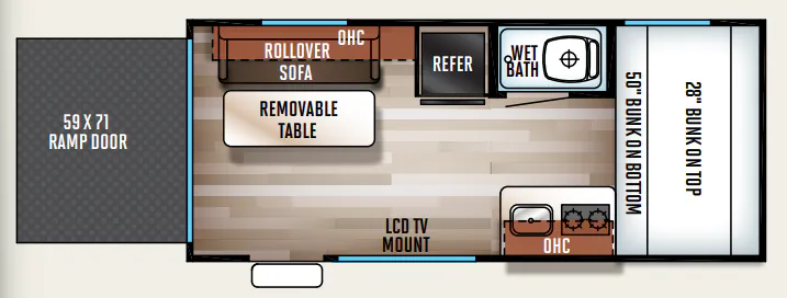 Forest River Cherokee Wolf Pup 17RP floor plan
