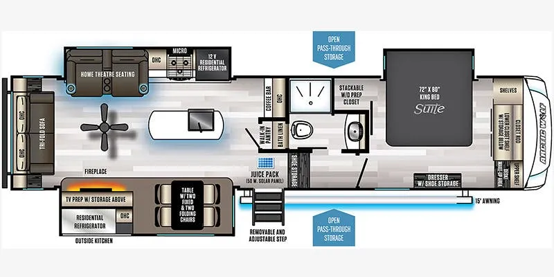 Forest River Cherokee Arctic Wolf 3550 SUITE floor plan