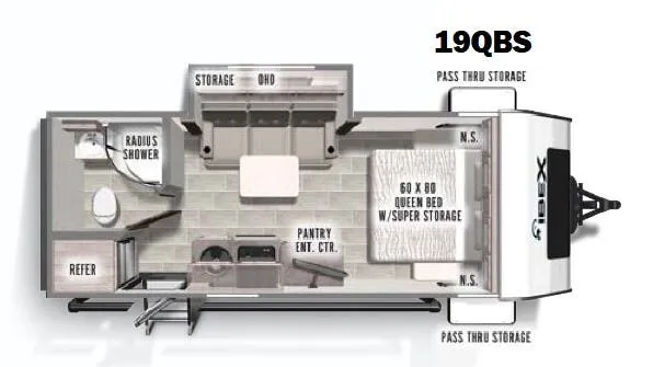 Forest River IBEX 19QBS floor plan
