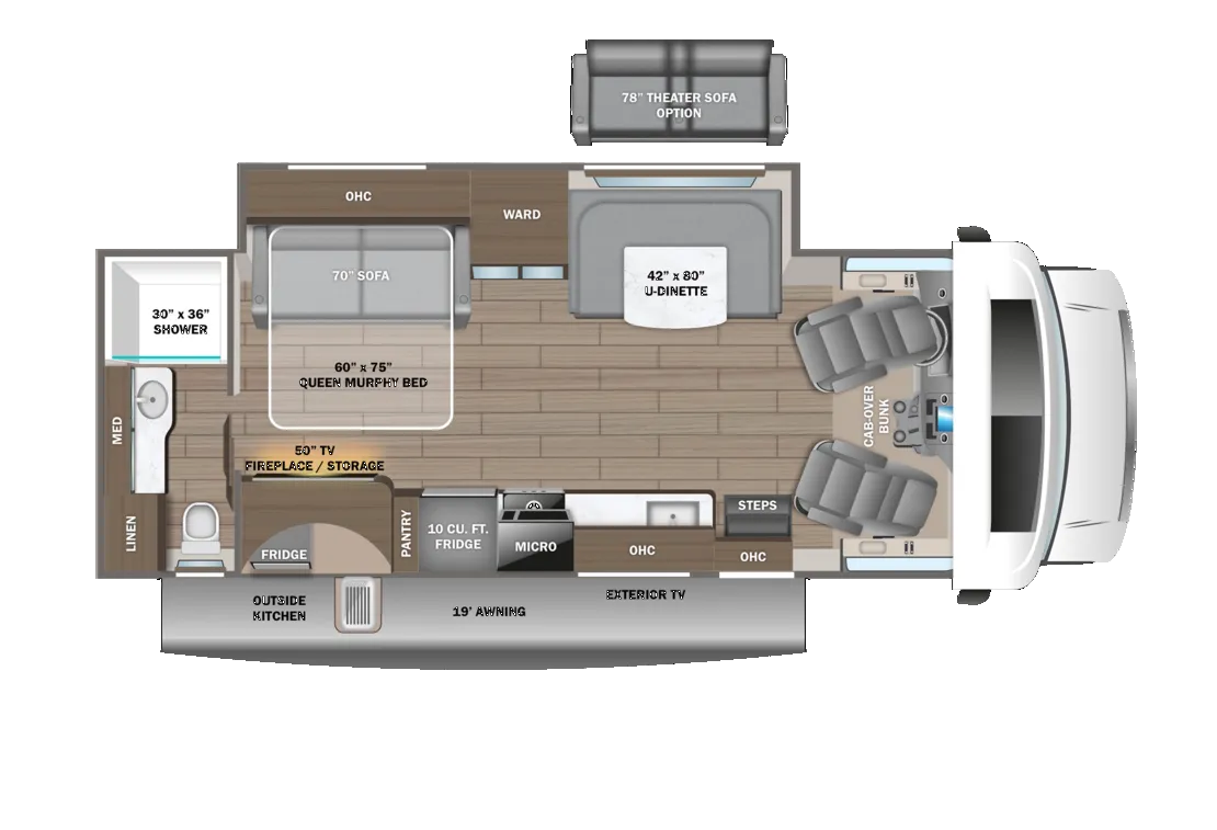 2026 Entegra Coach Odyssey 26M - Floor plan