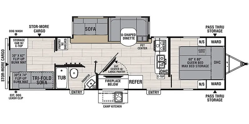 Coachmen Northern Spirit Ultra Lite 3272BH floor plan